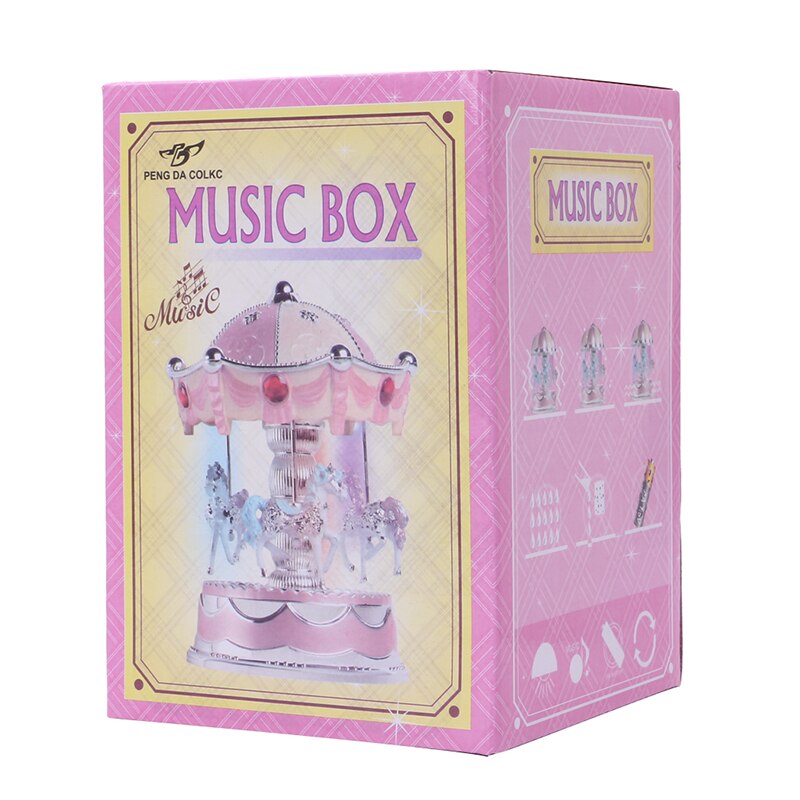 Carousel Music Box Merry Go Round Musical Plays Toy Kid Wedding Home Decor