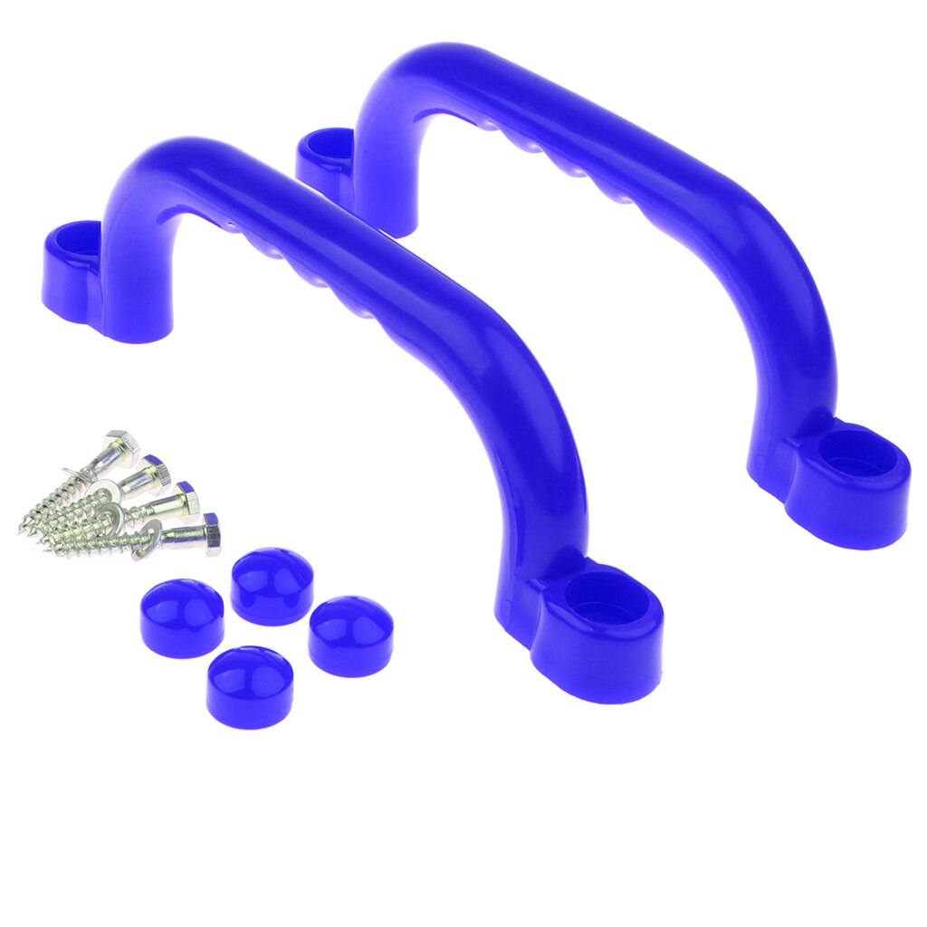 1 Paar Antislip Veiligheid Handvat W/Hardware Kits Tuin Fitness Gym Outdoor Sport Muur Klimmen Kits Speelgoed Blauw