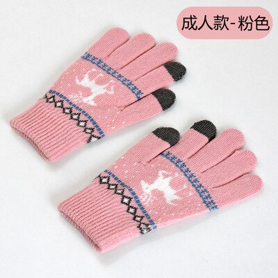 Neue kinder handschuhe in herbst und winter große kinder warme wolle gebürstet Weihnachten deer handschuhe eltern-kind handschuhe kinder