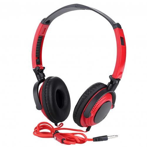 Wired 3.5Mm Hifi Stereo Heavy Bass Ruisonderdrukking Telefoon Hoofdtelefoon Met Microfoon Voor Mobiele Telefoon Pc Laptop Hifi Oortelefoon computer: Rood