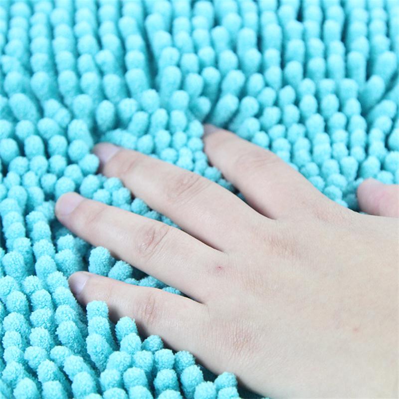 Pet Towel Fiber Pet Absorbent Towel Soft Warm Dog Cat Super Absorbent Drying Pet Bath Towel Grooming Pet Product: Tiffany Blue / L