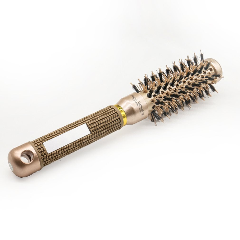 Rouleau brosse à cheveux ronde peigne brosse outil de soin des cheveux poils naturels brosse à cheveux bouclés peigne moelleux brosse de coiffure: 1