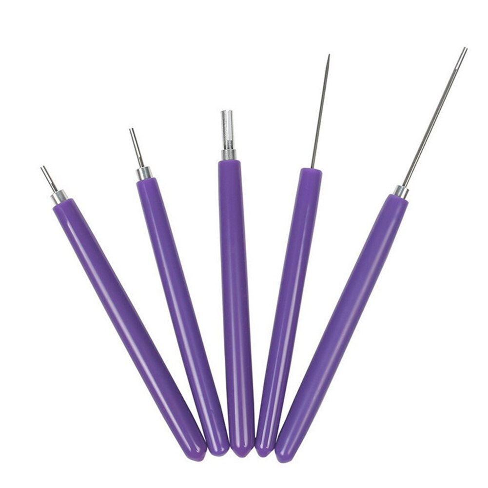 5Pcs Quilling Paper Pen Portable Scrapbooking Manual PVC Handle DIY Origami Rolling Slotted Structure Quilled Tool