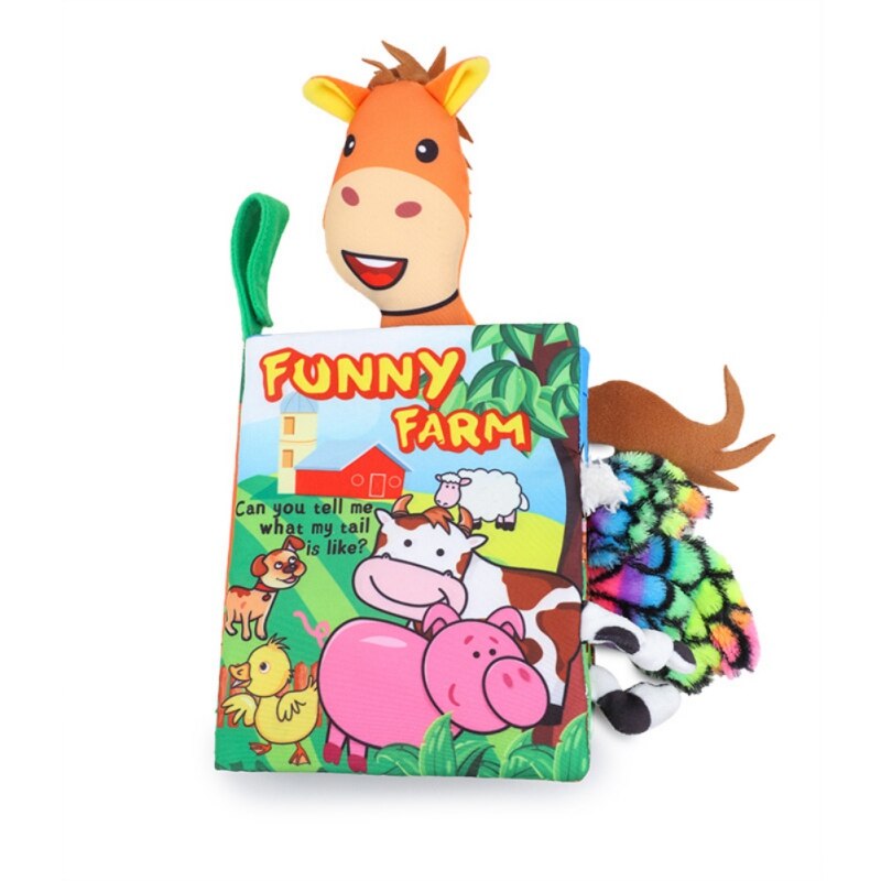 Giocattolo molare massaggiagengive per bambini libri educativi per bambini miglior regalo per bambini codice di animali libro di stoffa giocattolo puzzle per neonati: B
