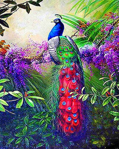 EverShine Painting By Numbers Animals Canvas Wall Set Paint By Numbers For Adults Peacocks Drawing Art: SZES-977