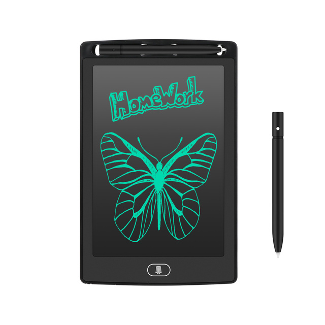 Digital LCD Writing Tablet with Thick pen 8.5 Inch Graphic Drawing Tablets Electronic Handwriting Pad Paint Board for Child: black