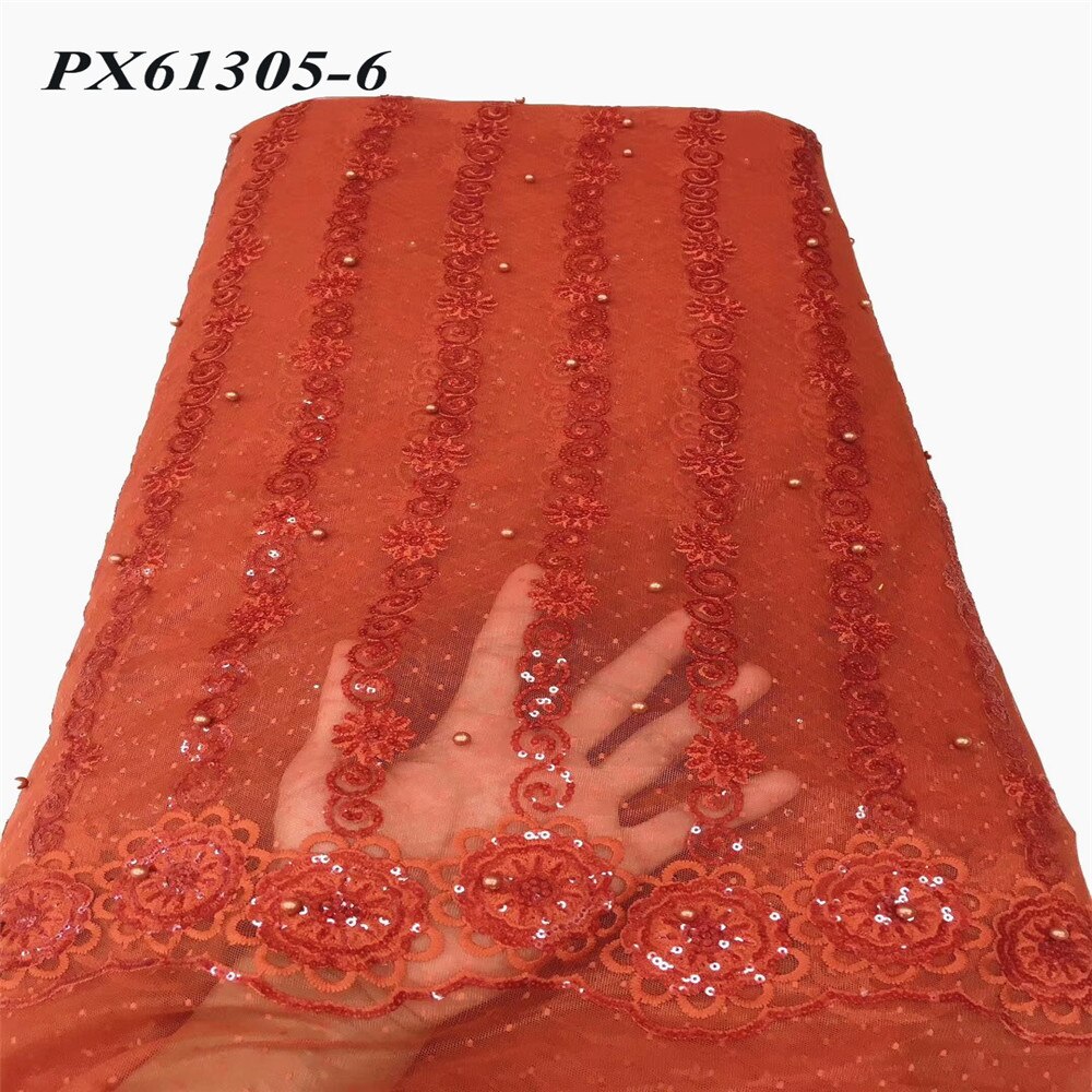 Afrikanske dame perler perler paljetter blonder stoff regel broderi avansert fransk nett 5 yards