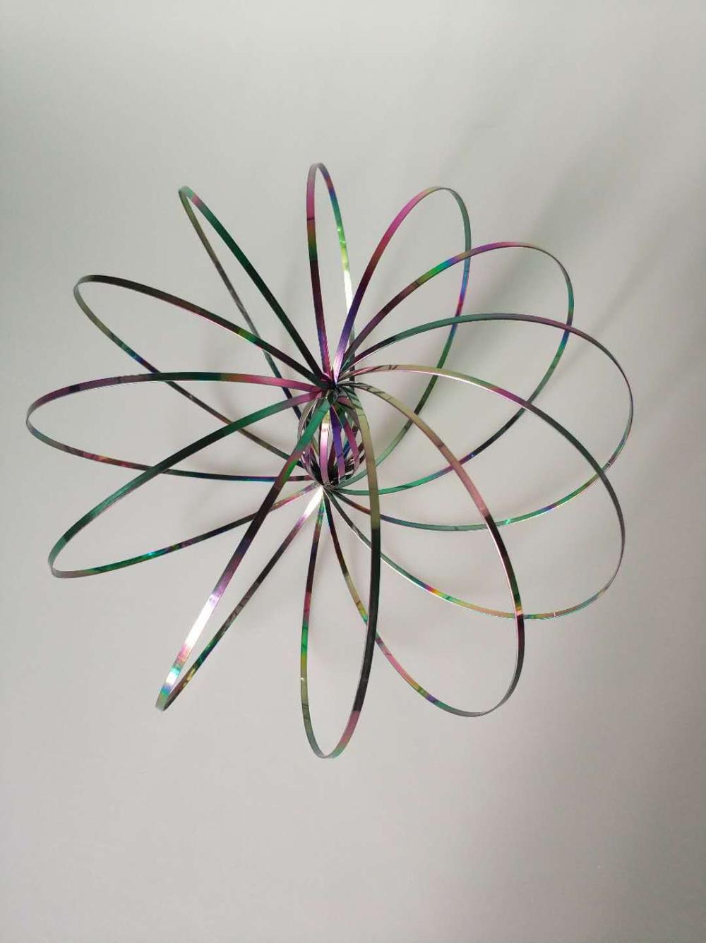 Magic Ring Toroflux Torofluxus Flowtoy Amazing Flow Rings Toys Kinetic Spring Toy Funny Outdoor Game Intelligent Toy Fidget: Multicolor