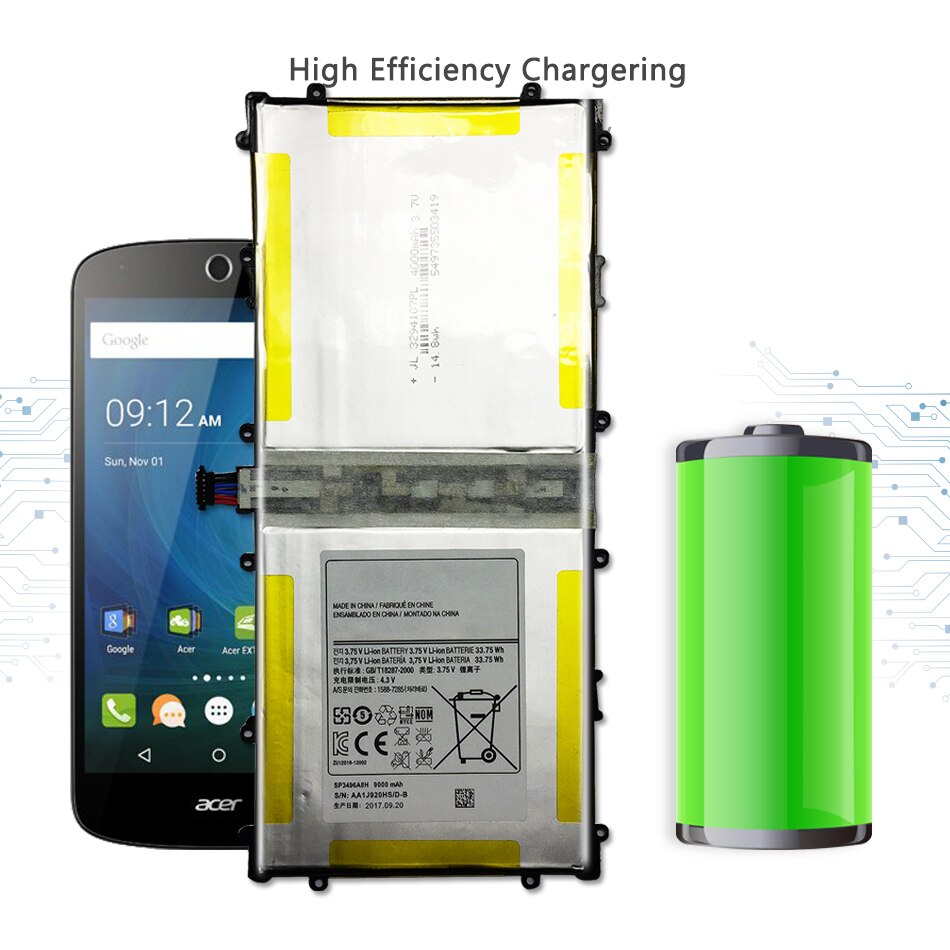 SP3496A8H Tablet Li-Polymer Battery For Samsung Google Nexus 10 GT-P8110 HA32ARB Nexus10 Battery 9000mAh