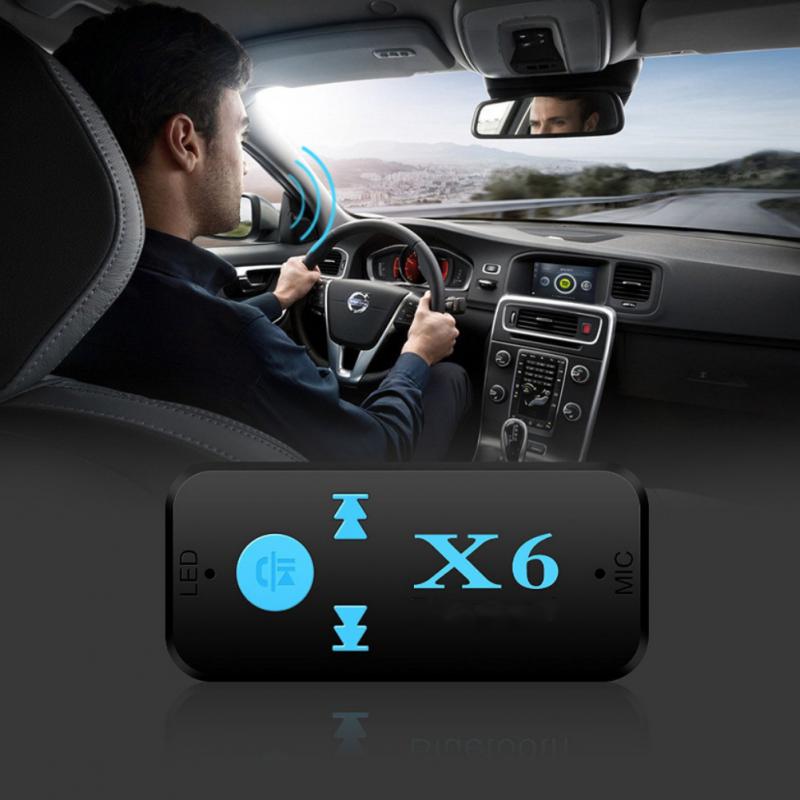 X6 adapter, bluetooth-kompatibler empfänger, auto-bluetooth-aux-kit, unterstützt tf-karte ,  a2dp audio-stereo-lautsprecher, 3.5mm bluetooth-freisprecheinrichtungen