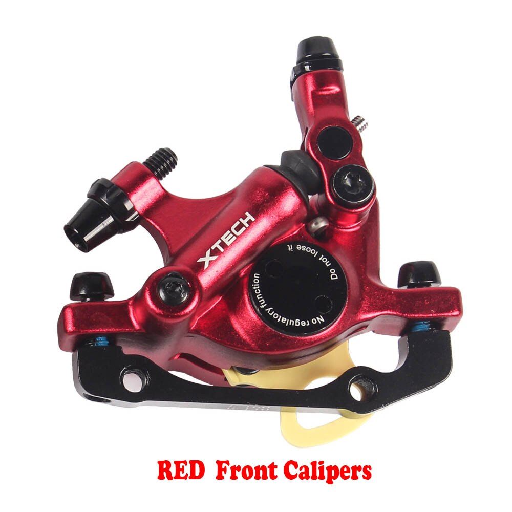 Calipers MTB Disc Brake set Oil Disc Brake Caliper Electric Scooter Hydraulic Disc Brake Sets for Xiaomi M365: Red Front