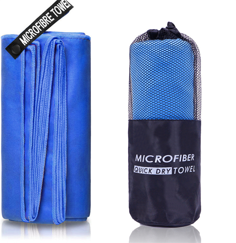 Verdikte microvezelhanddoek voor reizen, sport, sneldrogend, superabsorberend, grote haarhanddoek, superzacht en lichtgewicht fitnesshanddoek: Lichtgrijs