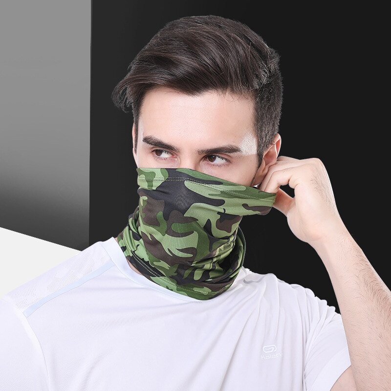 Foulard de Sport de plein air pour hommes et femmes, Bandana, couvre-cou, Sport d&#39;été, anti-sudorifique, écharpe en soie glacée, imprimé de protection solaire