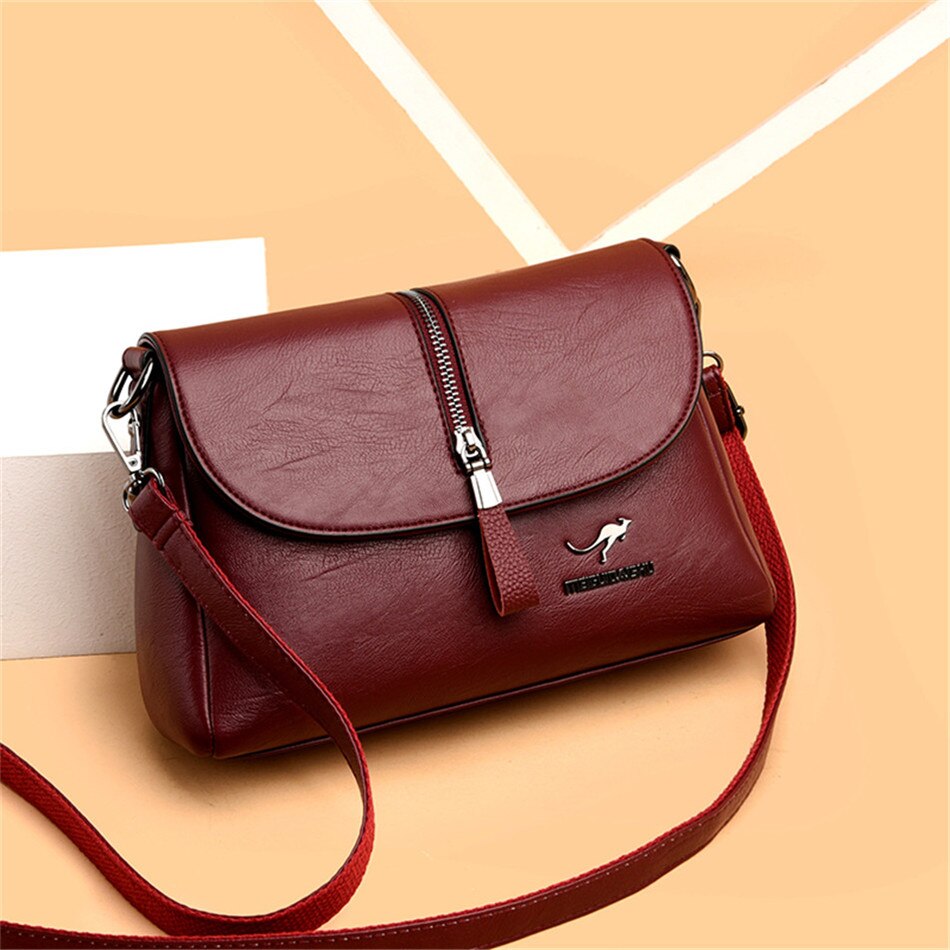 Causal kvinnor handväskor mjukt läder crossbody väskor för kvinnor liten axelremsväska dam handväska bolsos