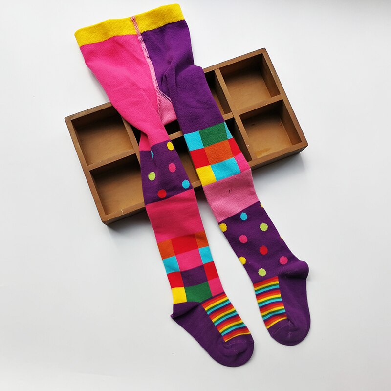 Herfst Baby Meisje Kinderen Plaid Panty Katoen Panty Voor Meisjes Kniehoge Sokken Kinderen Panty Panty Met Gestreepte