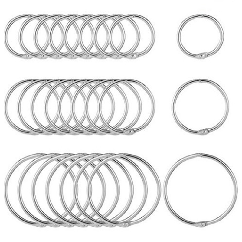 Loose-leaf Metal Book Rings Ring Binder Notebook Open Binding Hoops For Scrapbook Album Hinged Rings Office Supply