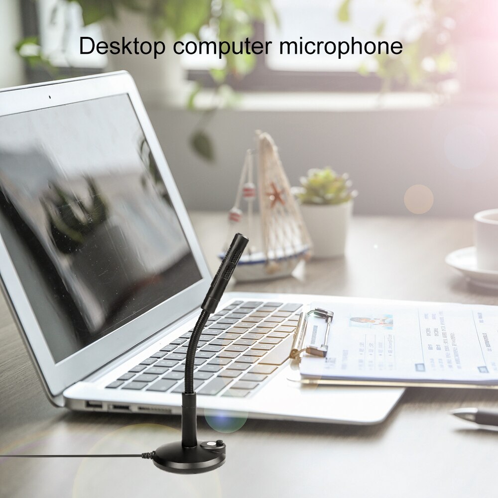 Kebidu 3.5Mm Usb Laptop Microfoon Mini Studio Speech Microfoon Stand Mic Met Houder 360 Graden Verstelbare Voor Desktop Pc