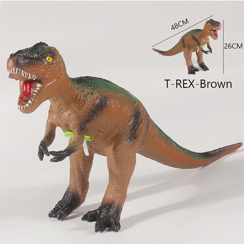 48CM Educational Vocal Dinosaur Toys Kids Realistic Soft PVC Plastic Figures Animal Model Toys for Children Xmas: Tyrannosaurus Rex C