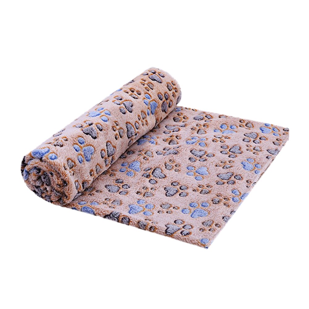 Pehmeä lämmin eläin fleecehuopa ihana lemmikki pieni iso lämmin tassuprintti koiranpentu kissan fleece pehmeä huopa sängyt matto tlsm: Co / 76 cmx 52cm