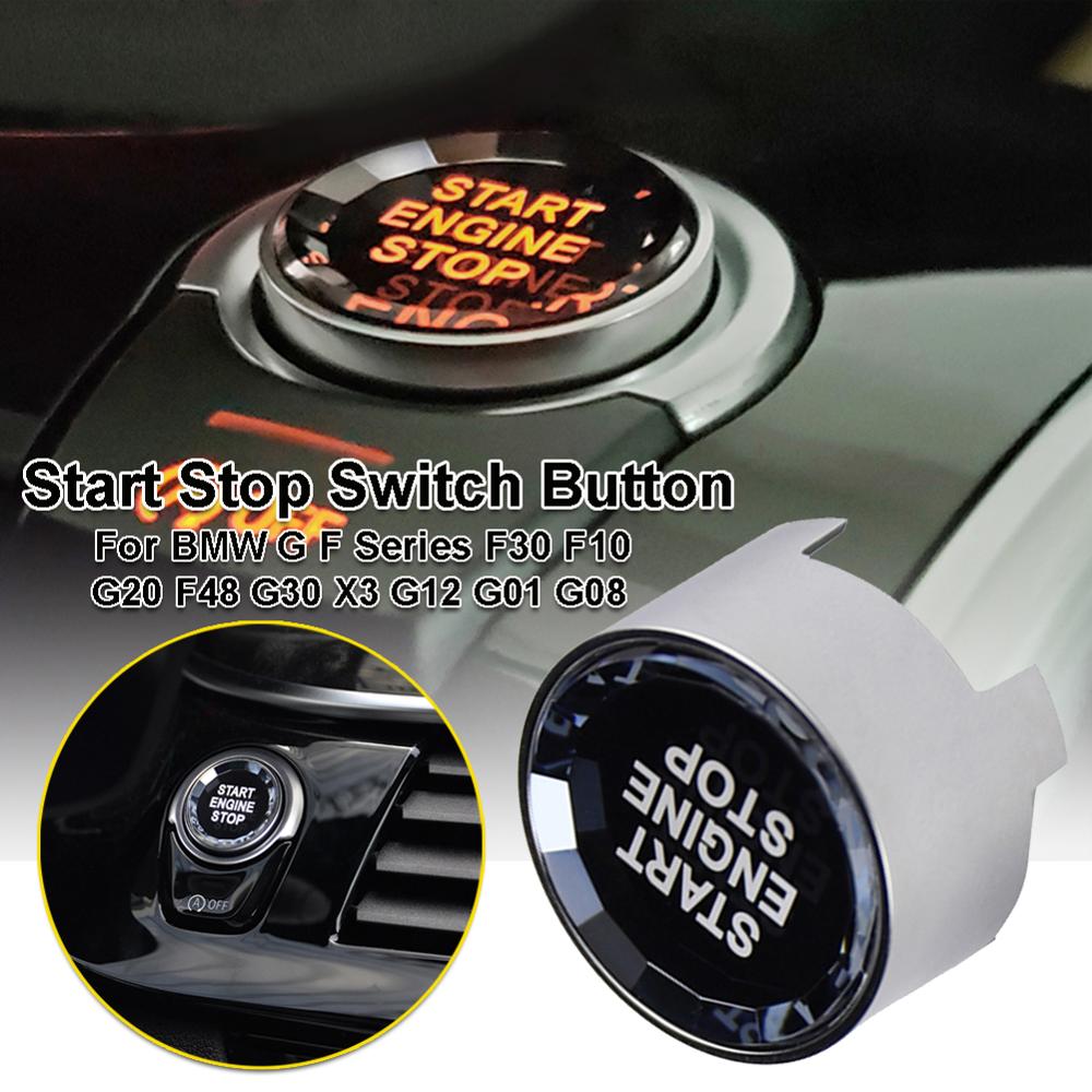 Diamond Crystal Car Start Stop Switch Button For BMW G F Series F30 F10 G20 F48 G30 X3 G12 G01 G08 Start Stop Switch Button