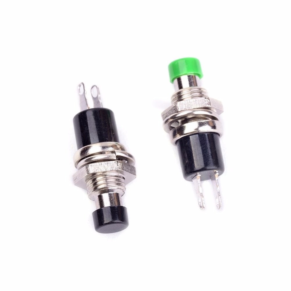 12Pcs 1A 250V AC 2 Pins SPST Momentary Mini Push Button Switch Normal Open (Pack of 12) PBS-110