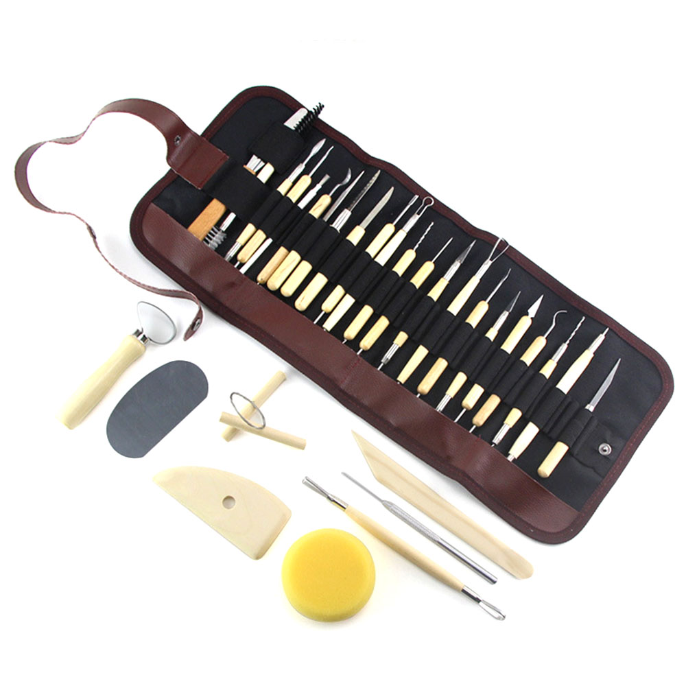 14-tlg Ton Werkzeuge Set - Modellierwerkzeuge Für Keramik & Töpfern Im Koffer