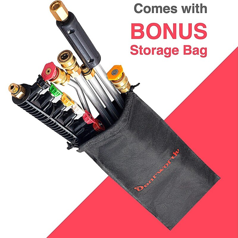 Power Washer Accessories-Pressure Washer Attachment Set - Power Washer Hose Attachment With 6 Spray Nozzle Tips-4000 PSI