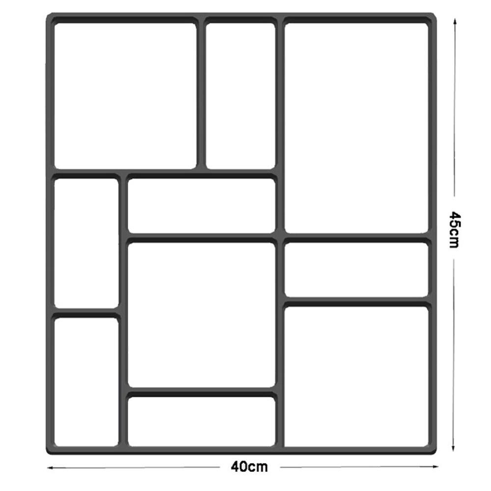 Tuin Lopen Bestrating Mal DIY Handmatig Bestrating Cement Bakstenen Vloer Road Beton Stepping Oprit Steen Path Plastic Mallen