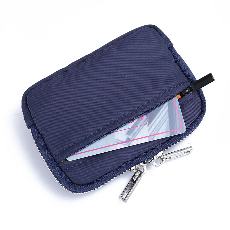 Nylon Clutch Bag Mini Purse Male Female Coin Credit Card Organizer Pouch Zipper Waterproof Card Holder Wear-resistant Wallet