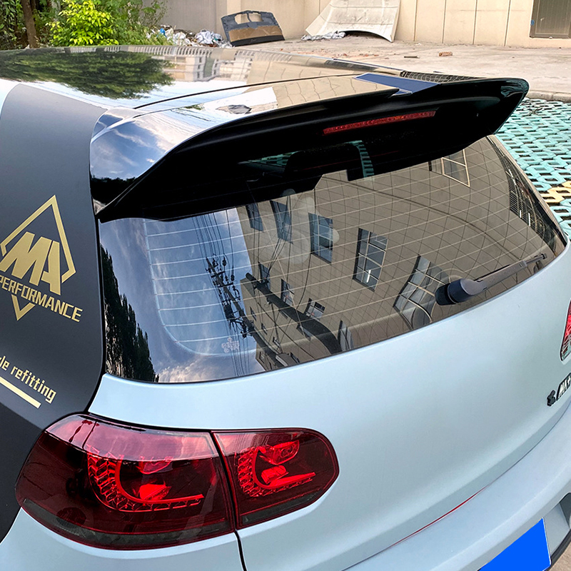 Abs Spoiler Voor Vw Volkswagen Golf 6 MK6 Gti Gtd R Glanzend Zwart Achter Dak vleugel