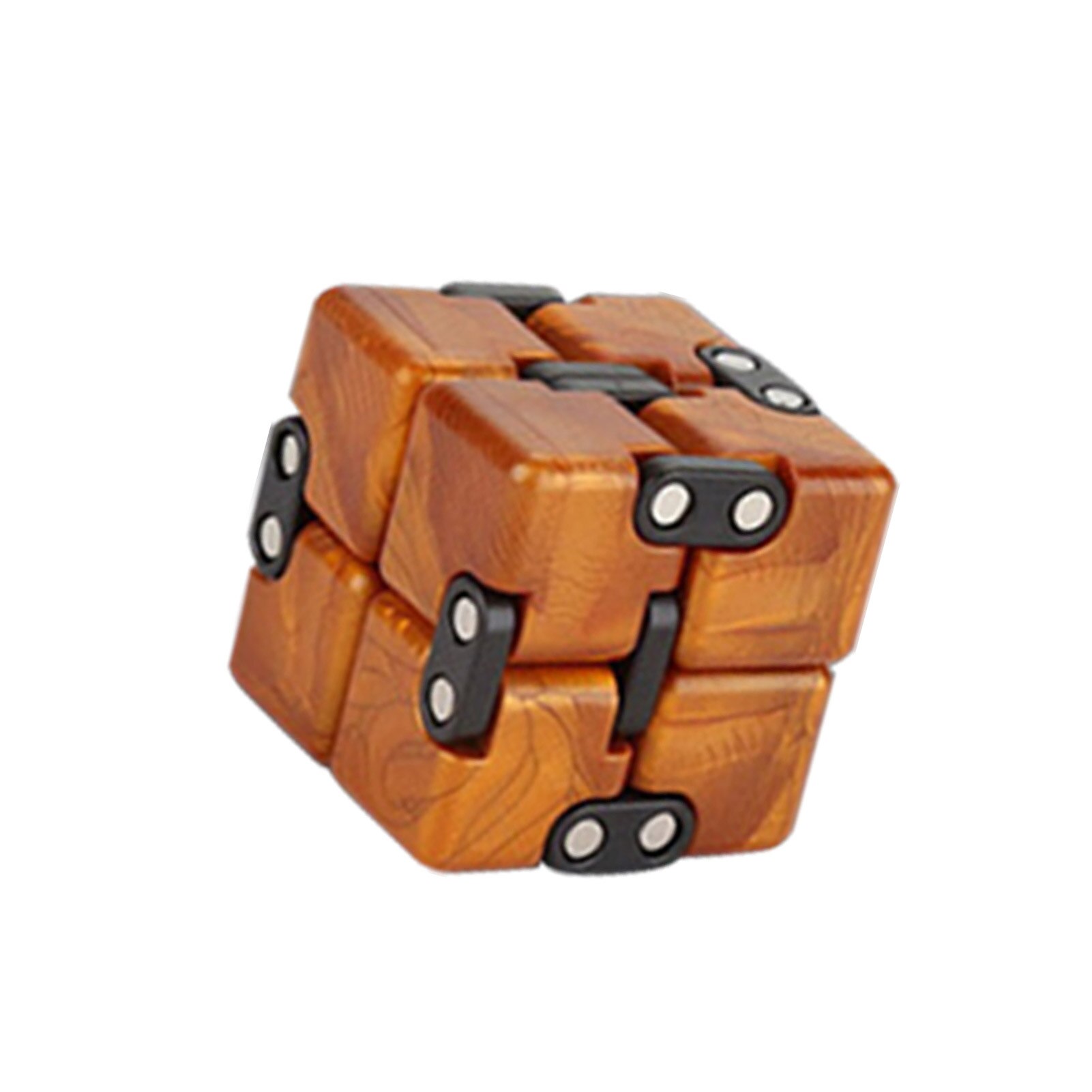 Fidget Toys Simple Decompression Toy Infinity Magic Cubo Square Puzzle Toys Relieve Stress Funny Hand Game Four Corner Maze Toys: Brown