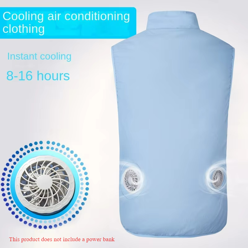 Zomer Ice Cool Vest Heren USB Koeling Airconditioning Fan Jas Fietsen Camping Hittebestendig -9 ° Mouwloze werkjas
