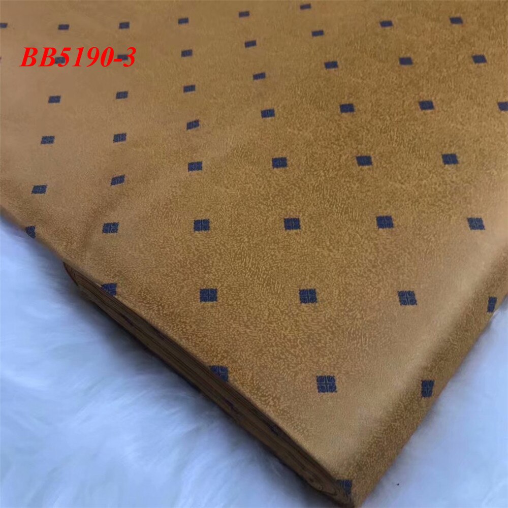 Sort farve afrikansk stil vandtæt mørk bazin herretøj stof 5 yards: 3