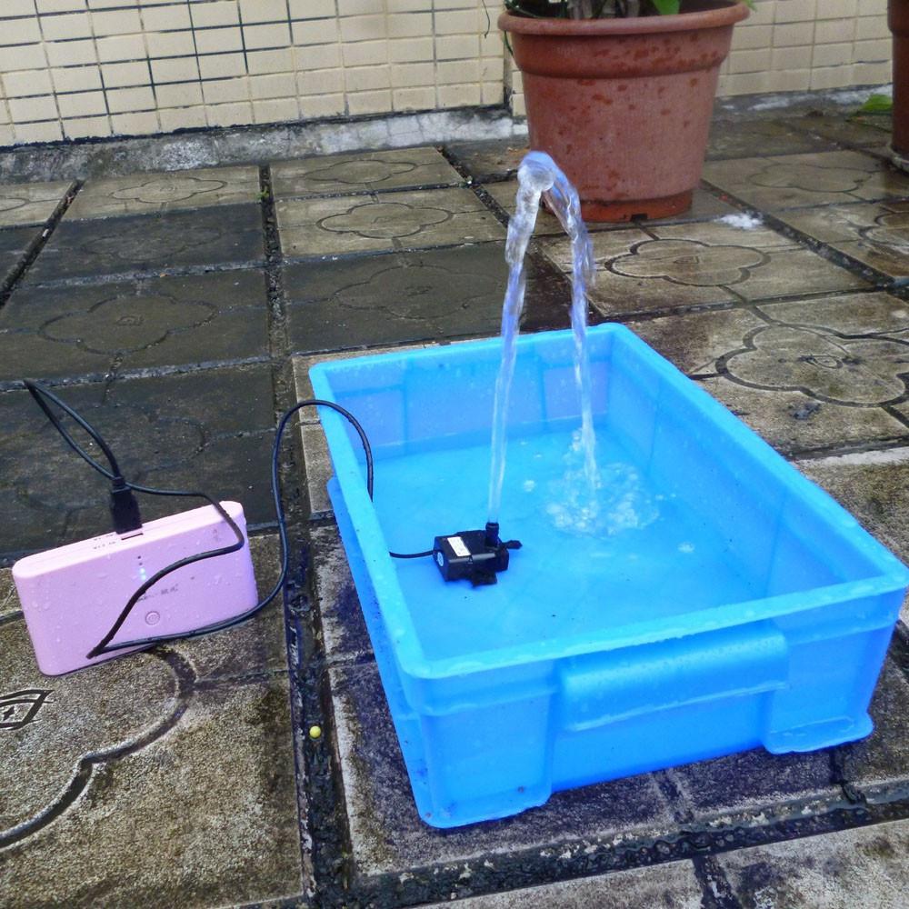 Mini børsteløs usb vandpumpe  dc5v 2.3w 220l/ timer nedsænket springvand akvarium cirkulerende