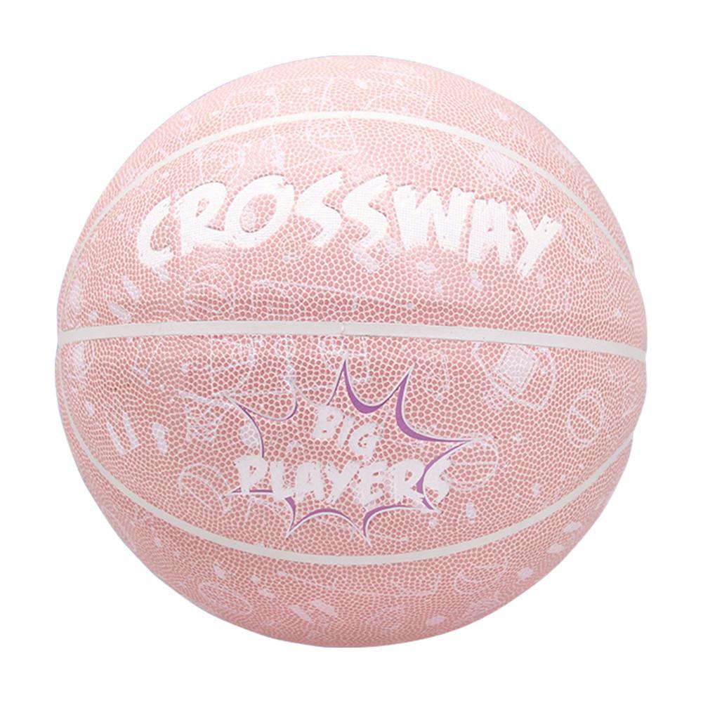 Basketball, hochwertig verarbeitet, 4 farben, outdoor-basketball mit kunstdruck, trainingsbasketball für mädchen, größe 5: Rosa