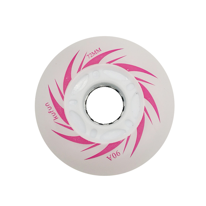 Kufun inline/rollschuh 4 räder FÜHRTE räder inline Schlittschuh glänzend licht 90A 72mm 76mm 80mm keine Lagerbier: Rosa 72mm