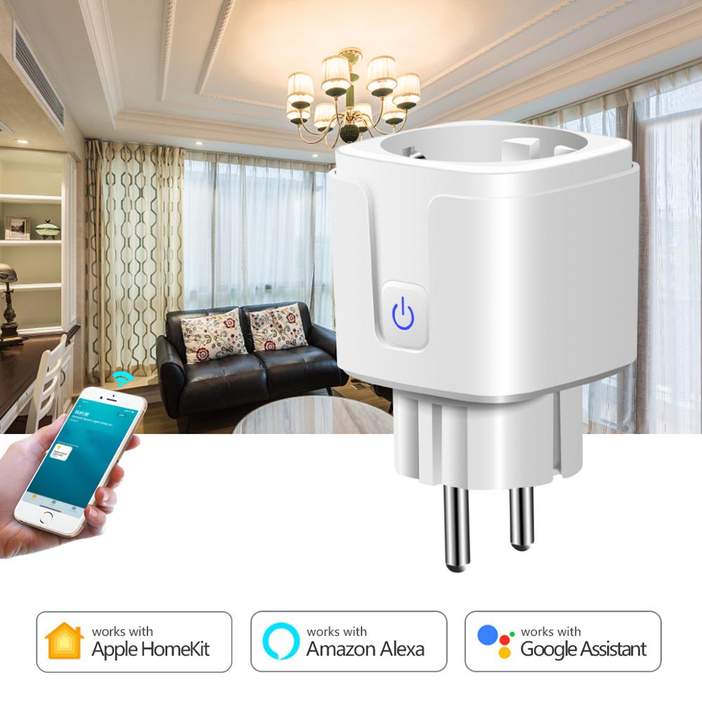Homekit Smart Socket EU Wireless WiFi Wall Outlet Siri Control Electric Sockets Switch Work with Apple Homekit/Alexa/Google Home