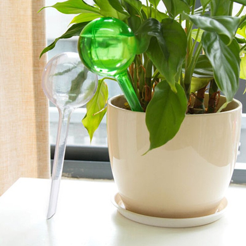Rund boll imitation glas glödlampa sfärisk blomma automatisk automatisk latvattnare inomhus växt trädgård vattnare resa droppare