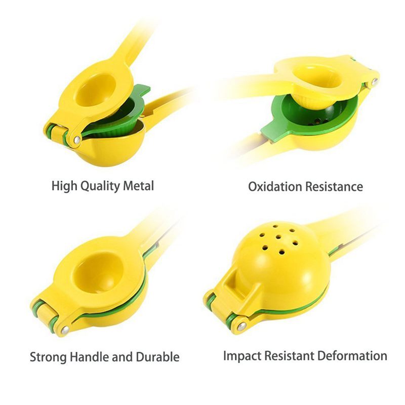 Nyeste citronpresser premium metal citruspresser 2- i -1 citronsaftpresser/limepresser