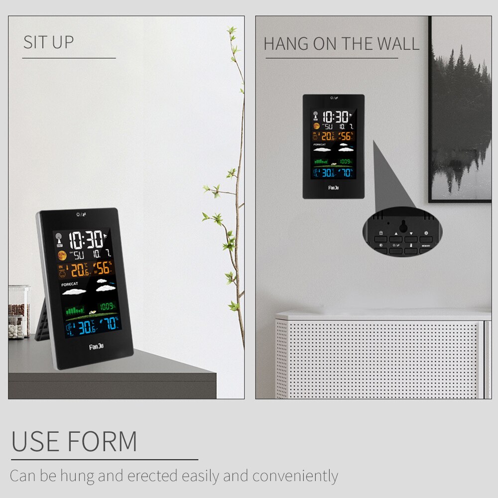 Wireless Weather Station Prompt Multi-functional Digital Wireless Weather Station Weather Temperature Accurate Multicolor