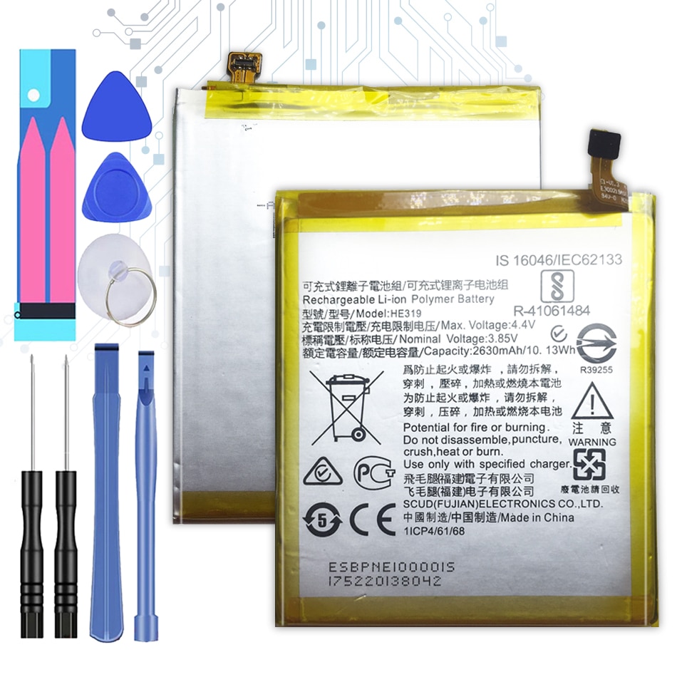 HE319 2630mAh Replacement Battery For Nokia 3 TA-1020 1028 1032 1038 HE 319 +Tracking Number