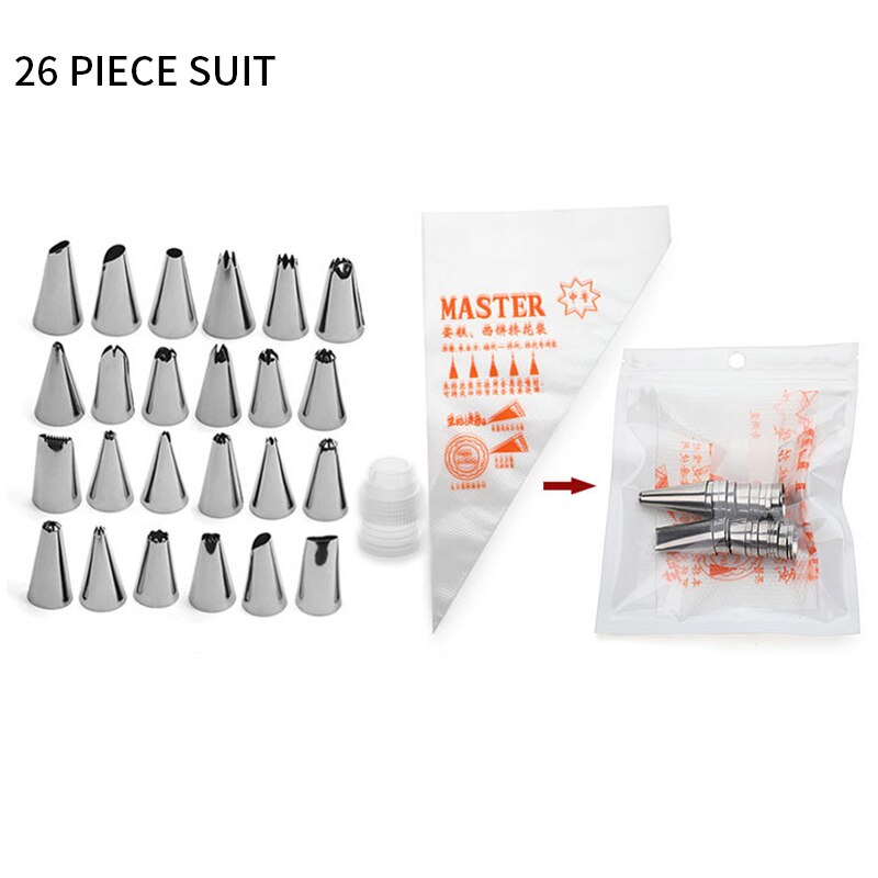Disposable Pastry Bags Icing Piping Cake Pastry Cupcake Decor Bags Fondant Cake Cream Pastry Tip Baking Tools 100/200/300pcs: 26pcs