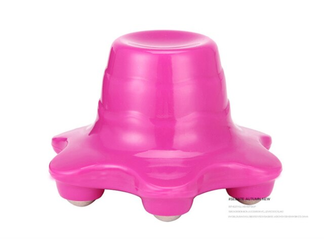 Mini handheld rolo bola corpo massageador muscular relaxar alívio da dor anti celulite ferramenta para o pescoço de volta ombro nádegas cuidados saúde: Rose Red