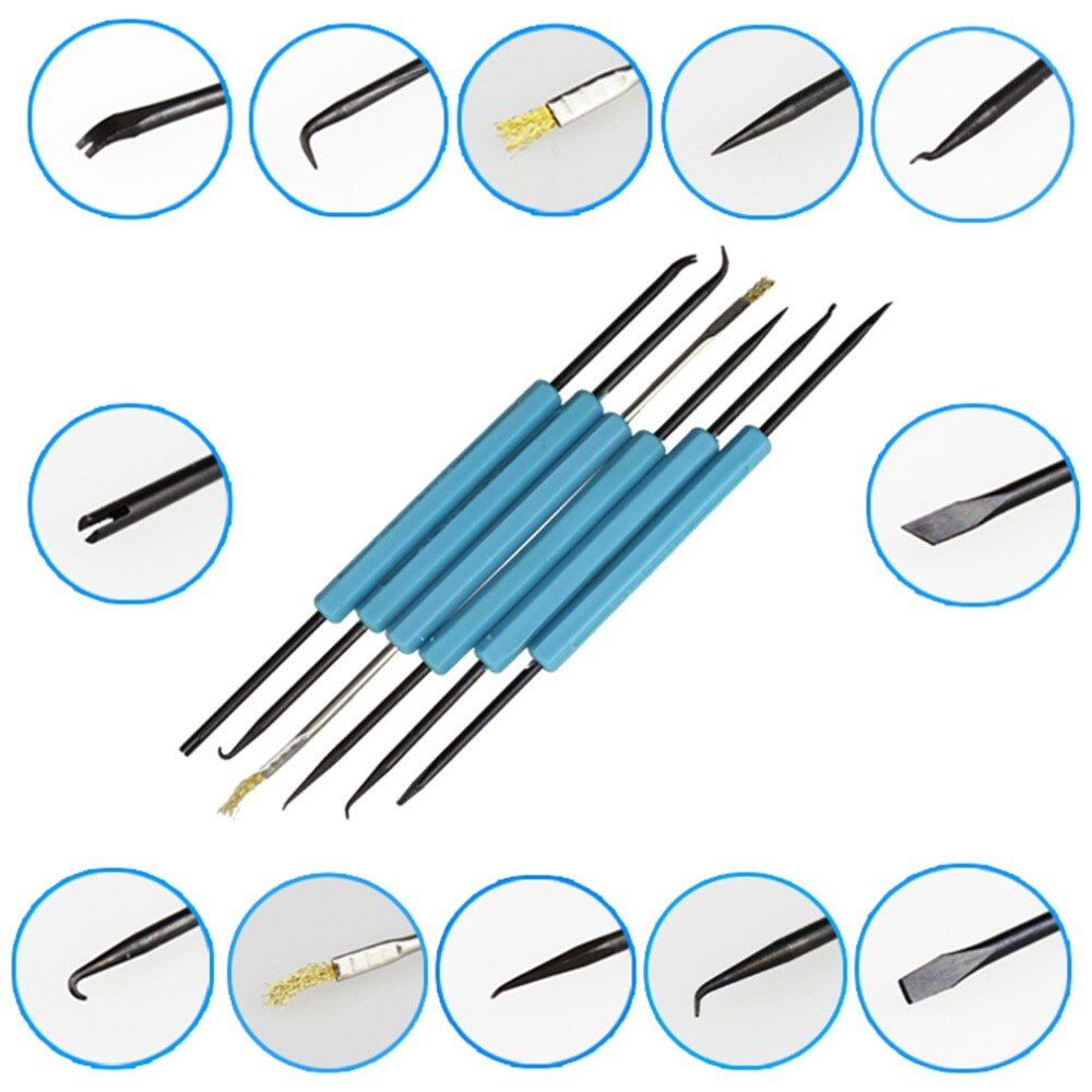 6 in1 Solder Assist Solderen Supplies Desolderen Printplaat Solderen Aids Tool Set Educatieve Apparatuur