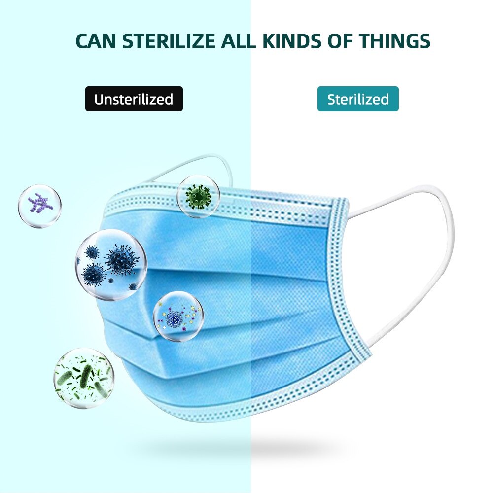 99% Kill Germs Uv Sterilisator Box Voor Masker Telefoon Sleutels Sieraden Desinfectie Box Voor Nail Manicure Pincet Masker Desinfecteren Hergebruik