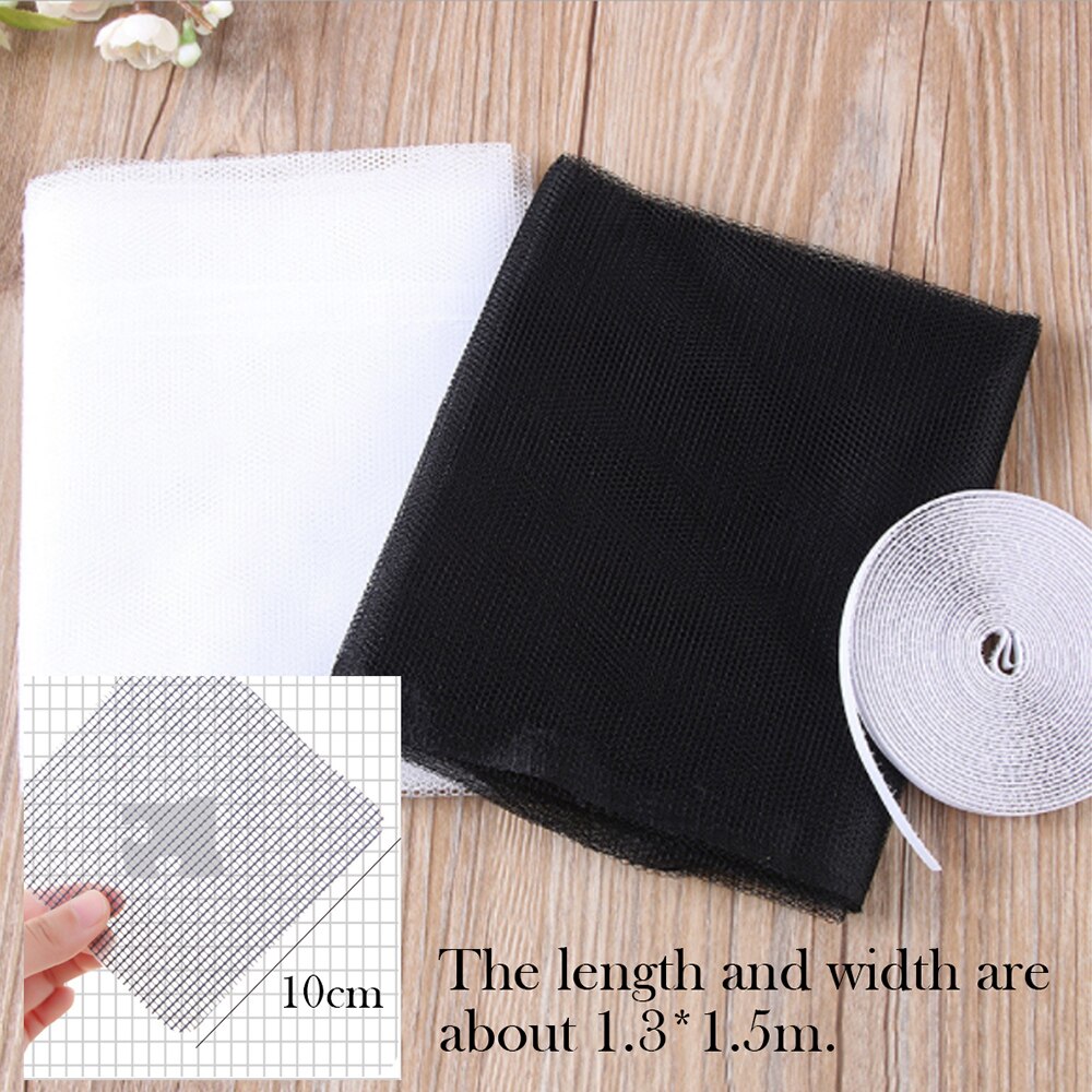 Removable DIY Window Screen Summer Anti-Mosquito Net Washable White Window Screening Simple Invisible Window Screen Net