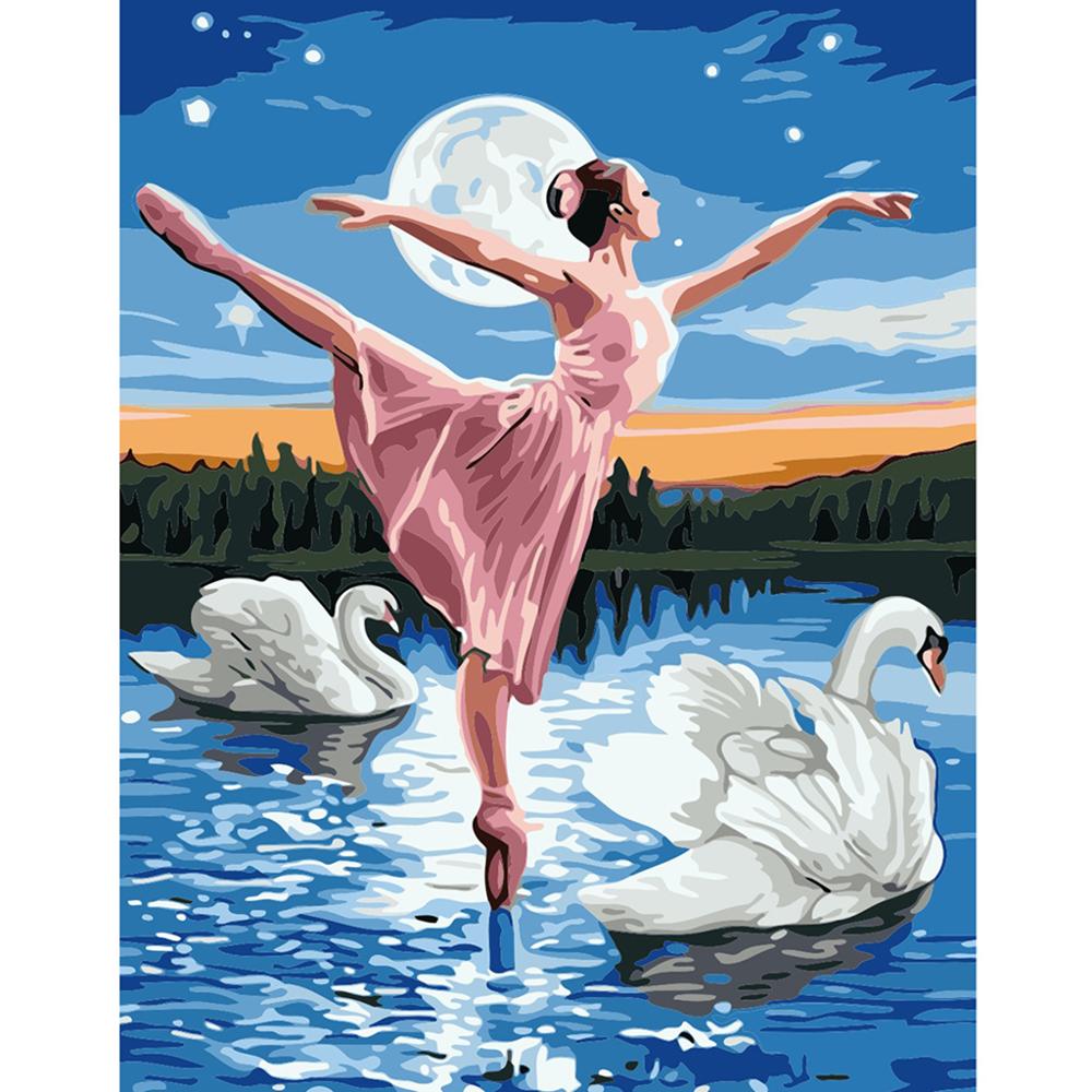 Pintura Diy de tortuga por números para colorear por números, arte de pared moderno, imagen por números para decoración del hogar, juguetes hechos a mano para niños: NO Framed 0133