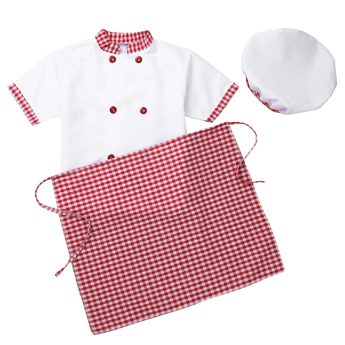 Børnekostume til kokken uniform jakke hat kasket børn cosplay køkken restaurant tøj præstation drenge piger kok kostume