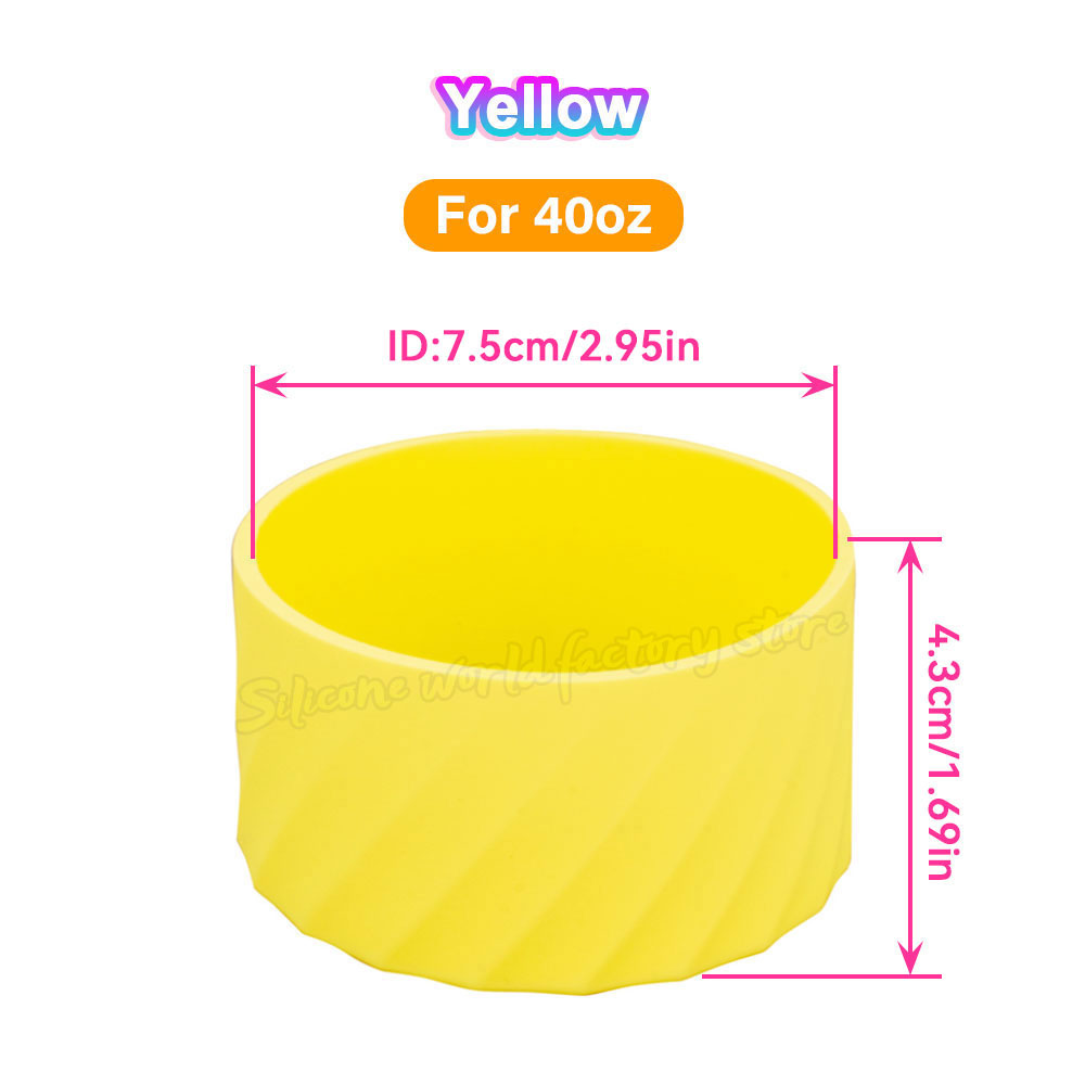 SW 40oz/30oz Silicone Cup Bottom Cover for Stanley Adventure Quencher Tumbler for IceFlow Flip Straw Water Bottle Sleeve 7.5/7CM: Beige