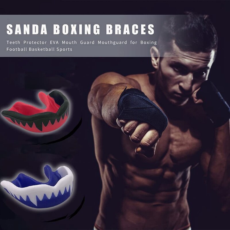 ELOS-2Stck FußBall Mund Schutz, Weiche Jugend Mund Schutz FußBall Mundstück, Sport Mund Schutz Für Boxen Rugby, Lacrosse Goggle